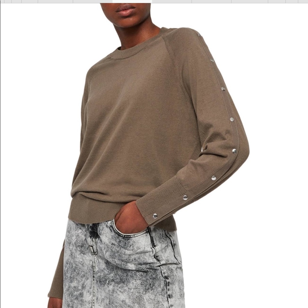 Allsaints olive green sweater